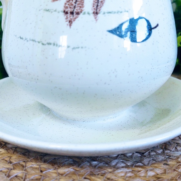 Vtg MCM California Franciscan Earthenware Autumn Pottery Dinnerware Gravy Boat - Picture 7 of 11